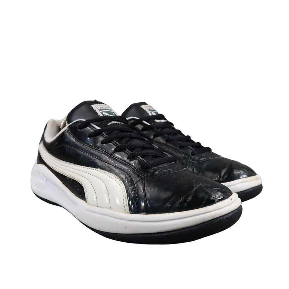 Puma Shoes Mens 9 Casual Sneakers Court Trainer Athletic Black White Comfort Gym